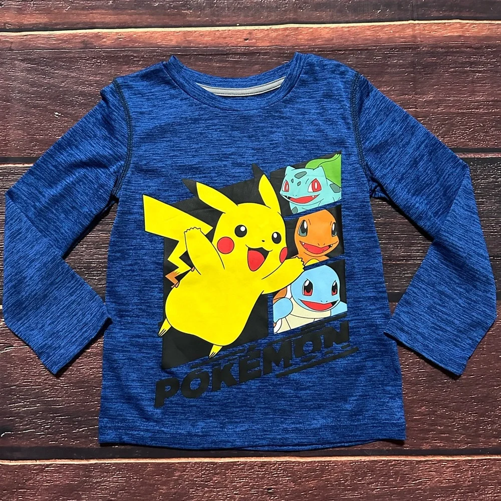 5 for $10 Jumping Beans Active Boys Pokémon Long Sleeve Tee Size 4 - Picture 1 of 4